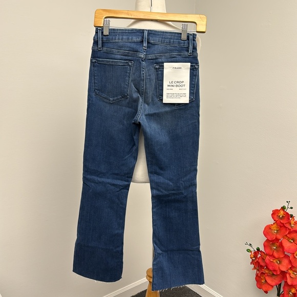 Frame Denim Blue Le Crop Mini Boot Jeans NWT - Picture 3 of 6